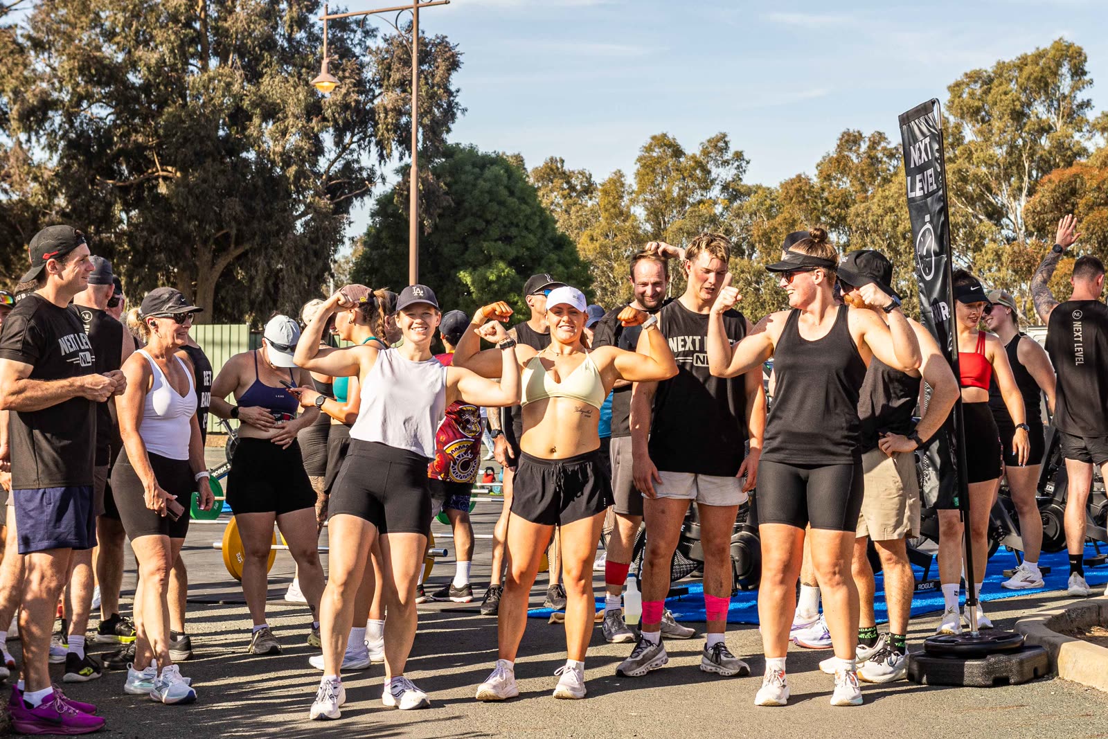 Members flexing at the annual 8 Hour Ultra event