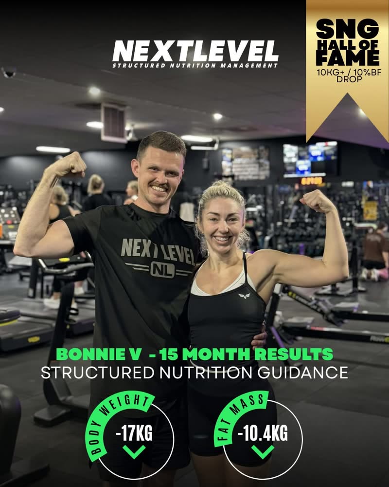 Bonnie V, 15 month results: -17kg body weight, -10.4kg fat mass