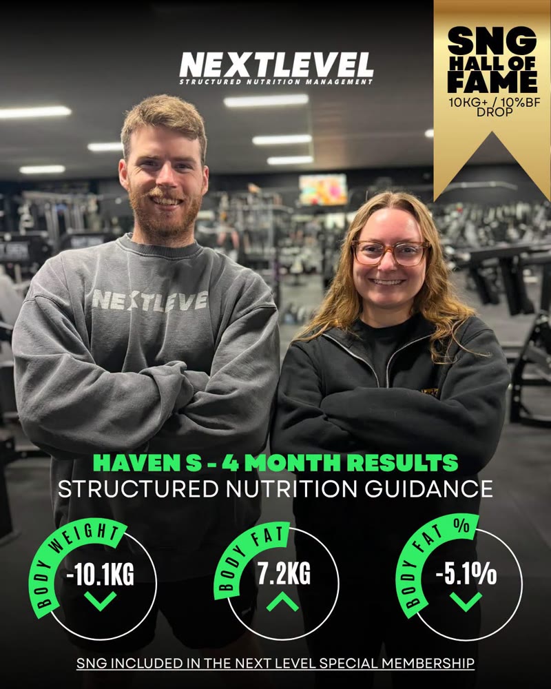 Haven S, 4 month results: -10.1kg body weight, -5.1% body fat