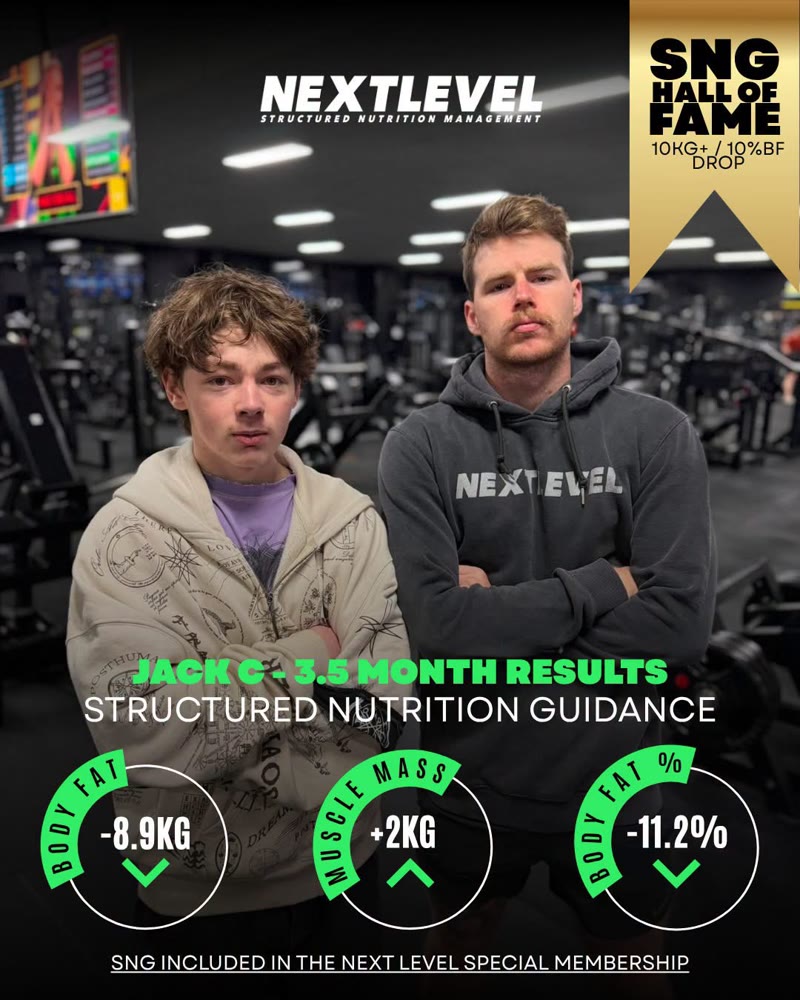 Jack C, 3.5 month results: -8.9kg body fat, +2kg muscle mass, -11.2% body fat