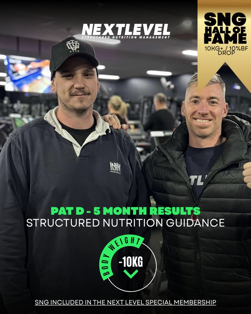 Pat D, 5 month results: -10kg body weight