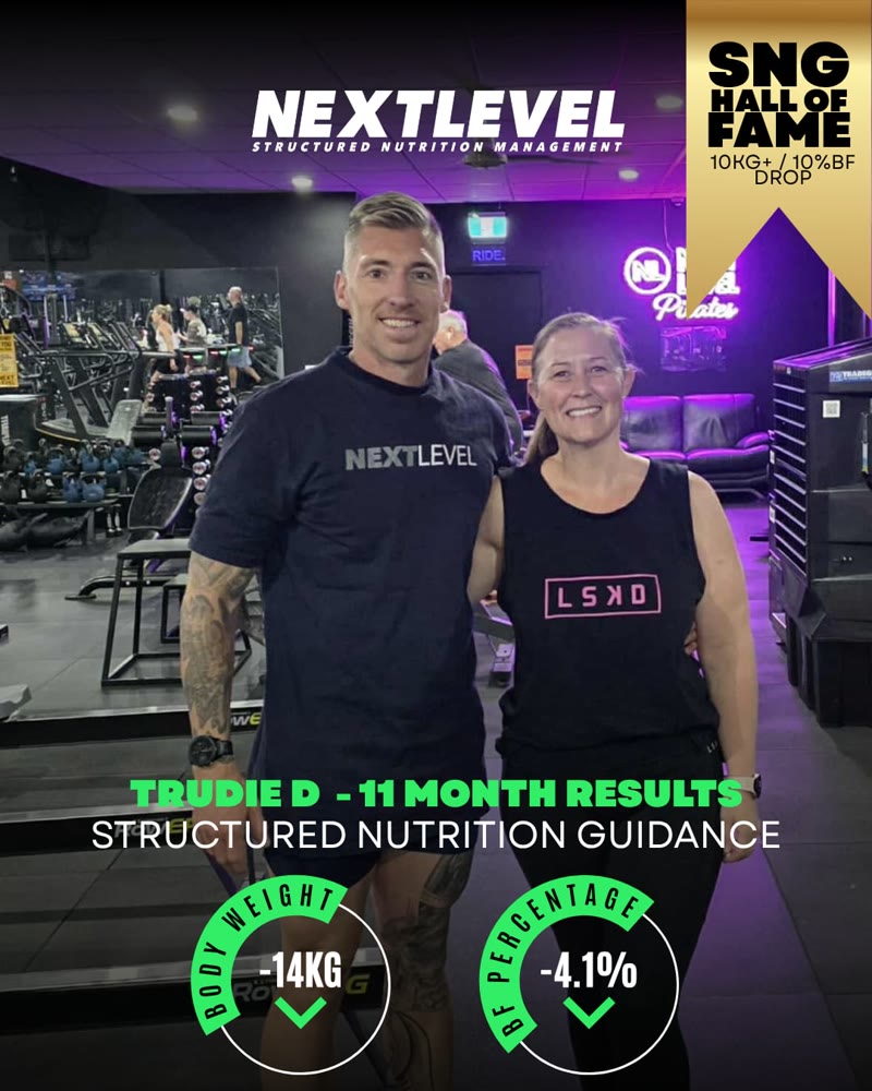Trudie D, 11 month results: -14kg body weight, -4.1% body fat